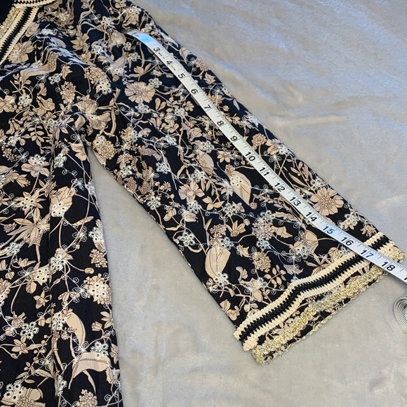 Floral Black and Cream Women's Dress - Picture 5 of 13